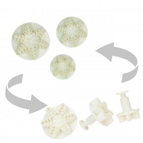 Комплект кутери с ежектор "Снежинка" - 3 елемента Комплект кутери с ежектор "Снежинка" - 3 елемента